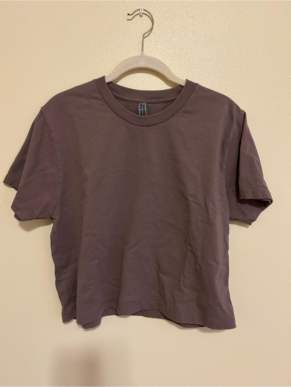 Next Level Apparel Cropped Boxy Tee - Mauve Brown